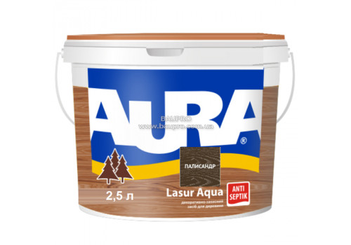 Деревозащитное средство AURA Lasur Aqua (палисандр), 2,5 л