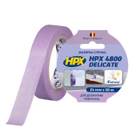 Стрічка малярна HPX 4800 для делікатних поверхонь, 24 мм*50 м, (фіолетова)