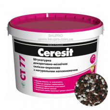 Штукатурка CERESIT CT 77 MOROCCO 5 декоративно-мозаичная полимерная (зерно 1,4-2,0 мм), 14 кг