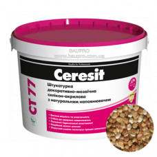 Штукатурка CERESIT CT 77 PERSIA 5 декоративно-мозаичная полимерная (зерно 1,4-2,0 мм), 14 кг