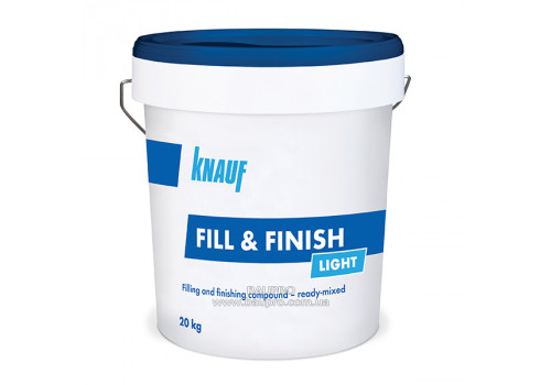 Шпаклівка KNAUF Fill & Finish Light (Філ и Фініш Лайт), вініло-полімерна, 20 кг