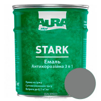 Грунт-эмаль AURA Stark 3 в 1, антикоррозионная (темно-серая №18), 2 кг