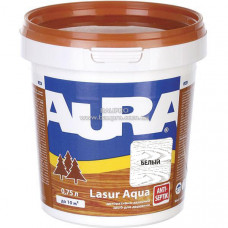 Деревозащитное средство AURA Lasur Aqua (белый), 0,75 л