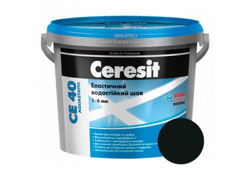 Затирка CERESIT CE 40 Aquastatic 18 (черная), 5 кг