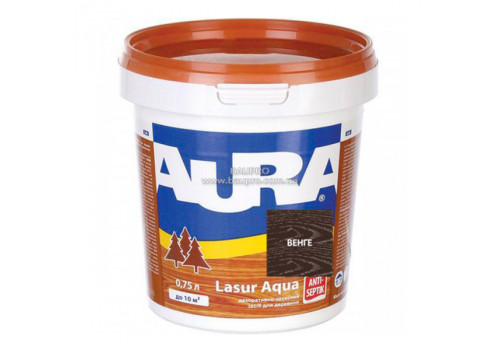 Деревозащитное средство AURA Lasur Aqua (венге), 0,75 л