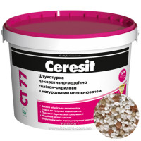 Штукатурка CERESIT CT 77 GRANADA 6 декоративно-мозаичная полимерная (зерно 1,4-2,0 мм), 14 кг