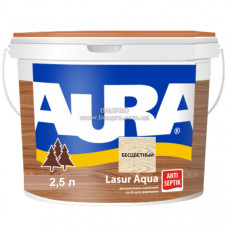 Деревозахисний засіб AURA Lasur Aqua (безкольоровий), 2,5 л