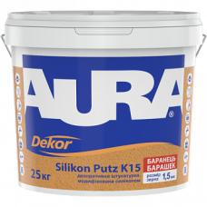 Штукатурка AURA Dekor Silikon Putz K15 структурная силиконовая «барашек» (зерно 1,5 мм), 25 кг