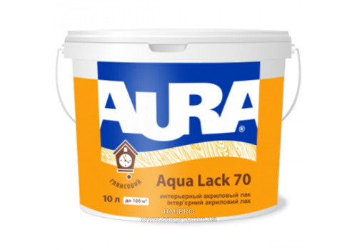 Лак AURA Aqua Lack 70 интерьерный акриловый, 10 л