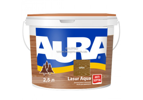 Деревозащитное средство AURA Lasur Aqua (орех), 2,5 л