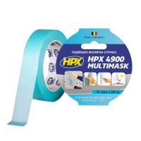 Лента малярная HPX 4900 MULTIMASK сверхпрочная, 19 мм*50 м, (голубая)