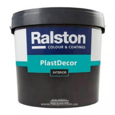 Краска RALSTON Plast Decor BW для внутренних и наружных работ (ударопрочная и износостойкая), 10 л