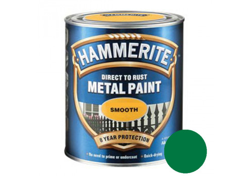Краска HAMMERITE для металла гладкая, Smooth (зеленая), 0,75 л