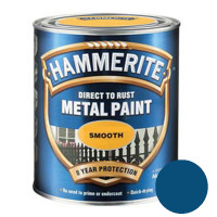 Фарба HAMMERITE для металу гладка (синя), 0,75 л