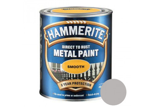 Фарба HAMMERITE для металу гладка, Smooth (срібляста), 0,75 л