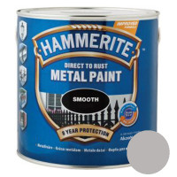 Краска HAMMERITE для металла гладкая, Smooth (серебристая), 2,5 л