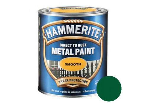 Фарба HAMMERITE для металу гладка, Smooth (темно-зелена), 0,75 л