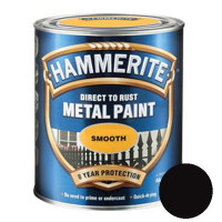Краска HAMMERITE для металла гладкая, Smooth (черная), 0,75 л