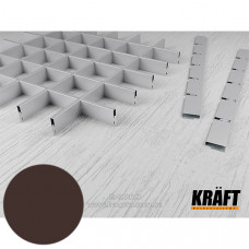 Профиль KRAFT Грильято "П" 40*600 мм (ячейка 100*100) Ral 8017