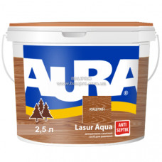 Деревозащитное средство AURA Lasur Aqua (каштан), 2,5 л