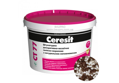 Штукатурка CERESIT CT 77  MOROCCO 2 декоративно-мозаичная полимерная (зерно 1,4-2,0 мм), 14 кг