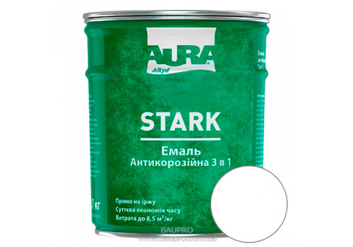 Ґрунт-емаль AURA Stark 3 в1, антикорозійна (темно-коричнева №88),  2 кг