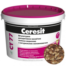 Штукатурка CERESIT CT 77 SIERRA 6 декоративно-мозаичная полимерная (зерно 1,4-2,0 мм), 14 кг