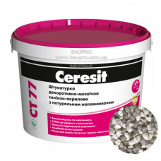 Штукатурка CERESIT CT 77 TIBET 1 декоративно-мозаичная полимерная (зерно 1,4-2,0 мм), 14 кг