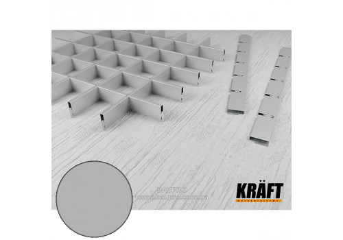 Профиль KRAFT Грильято "М" 40*600 мм (ячейка 50*50) Ral 9006